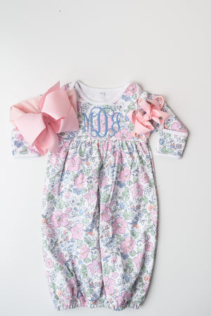 Floral Footie or Gown
