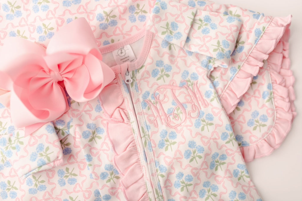 Zip Footie-Floral