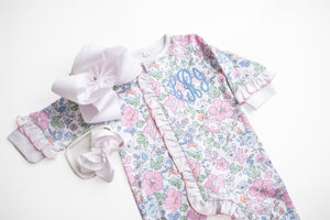 Floral Footie or Gown