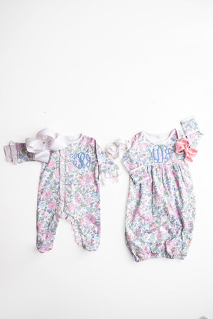 Floral Footie or Gown